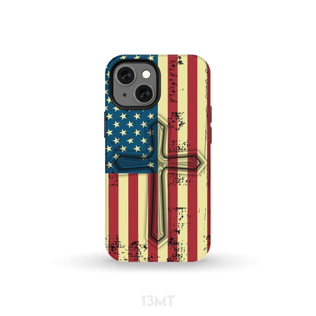 Beautiful American Flag cross phone case