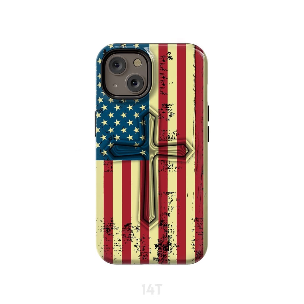 Beautiful American Flag cross phone case