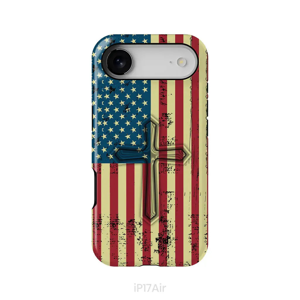Beautiful American Flag cross phone case