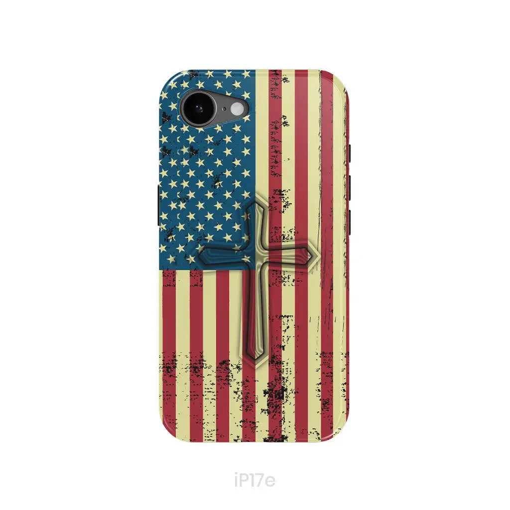 Beautiful American Flag cross phone case