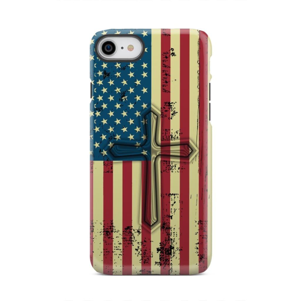 Beautiful American Flag cross phone case
