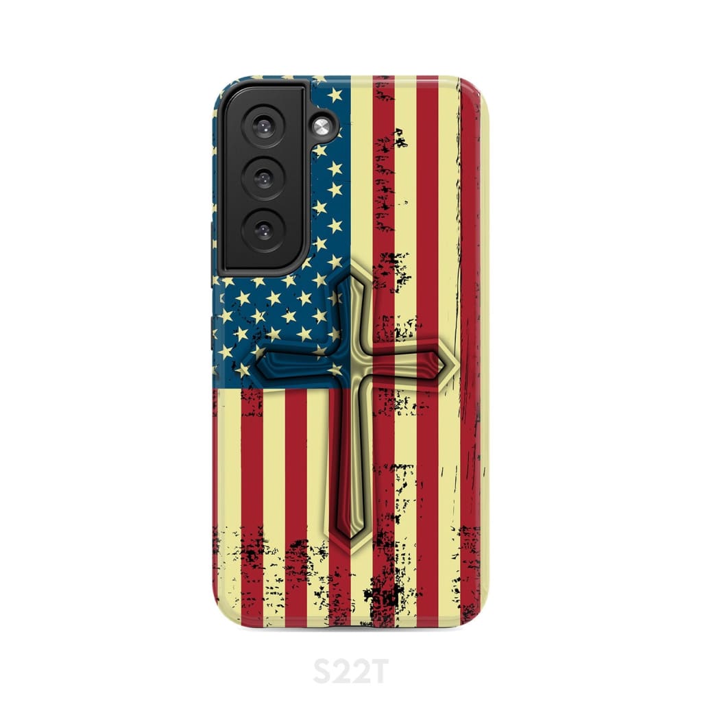 Beautiful American Flag cross phone case