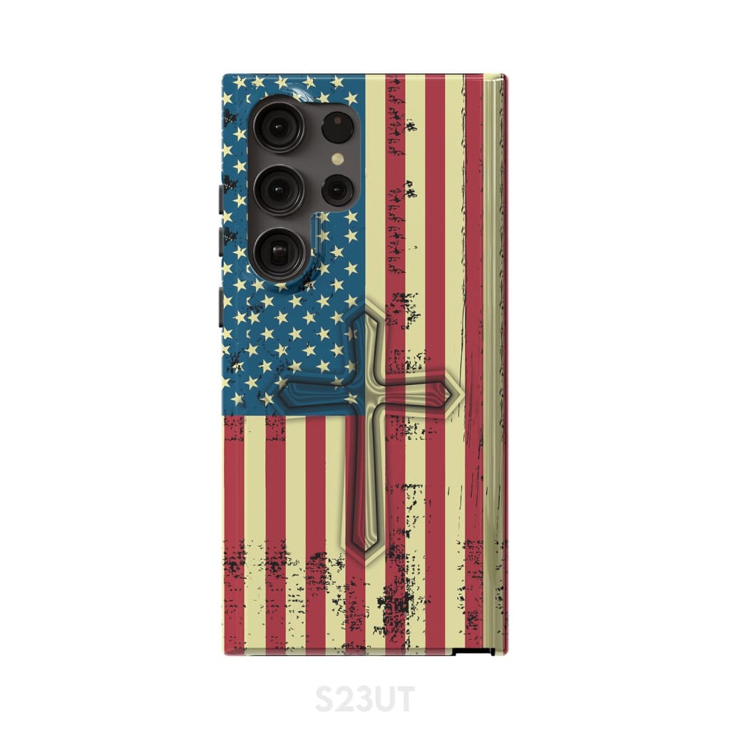 Beautiful American Flag cross phone case