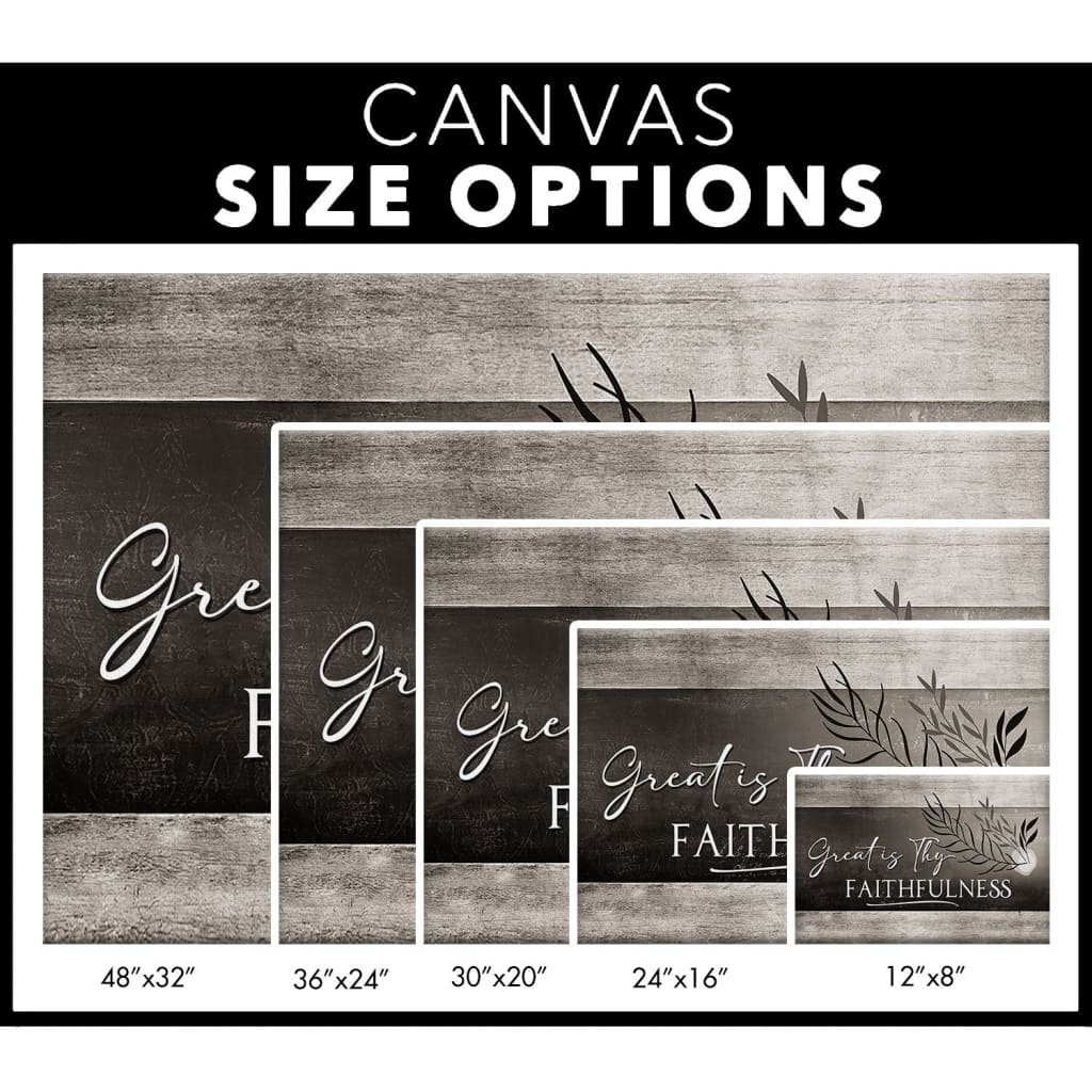 Christian Art: Great Is Thy Faithfulness Wall Art Canvas Print, Christian Wall Decor