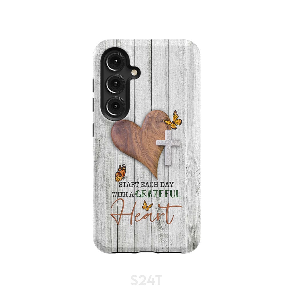 Christian phone case: Start each day with a grateful heart