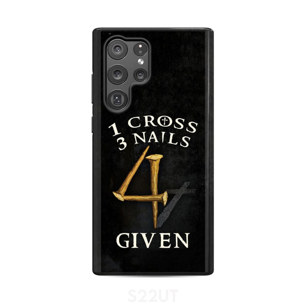 Christian phone cases: 1 Cross 3 Nails 4Given phone case, Christian gifts