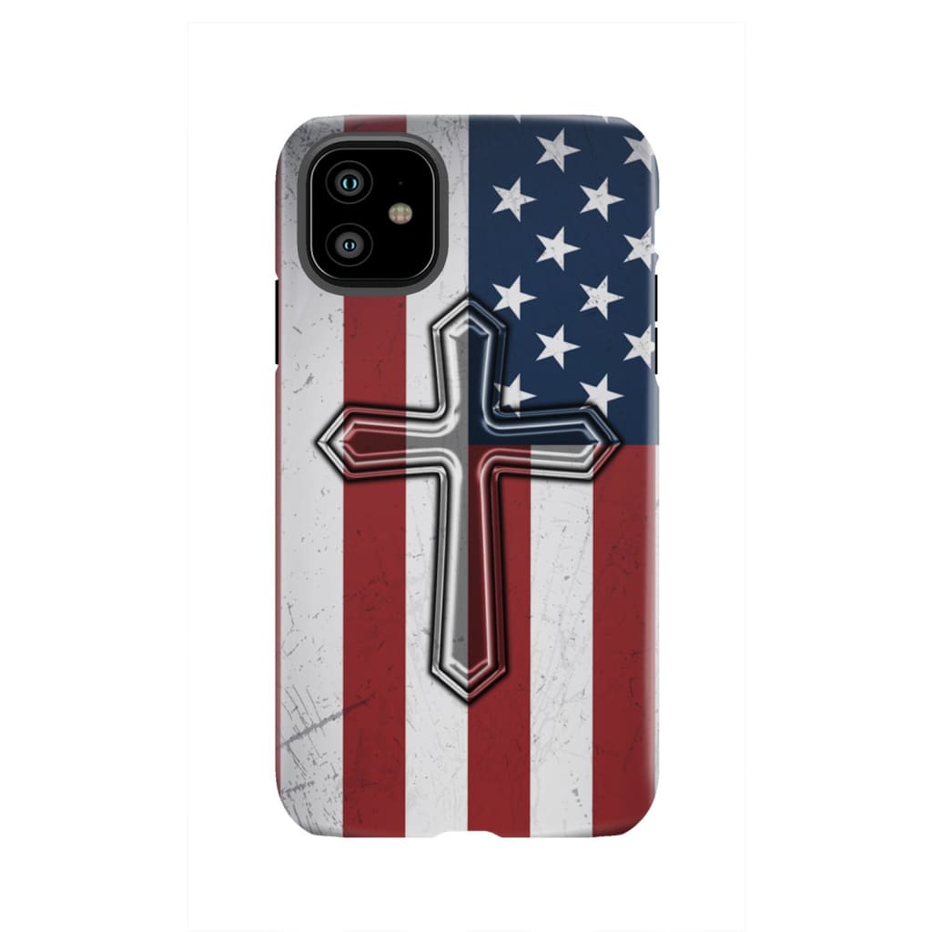 American Flag Cross Phone Case