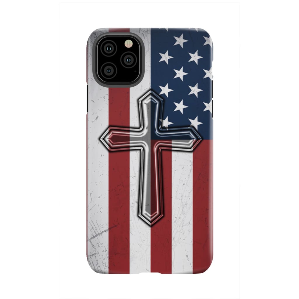 American Flag Cross Phone Case