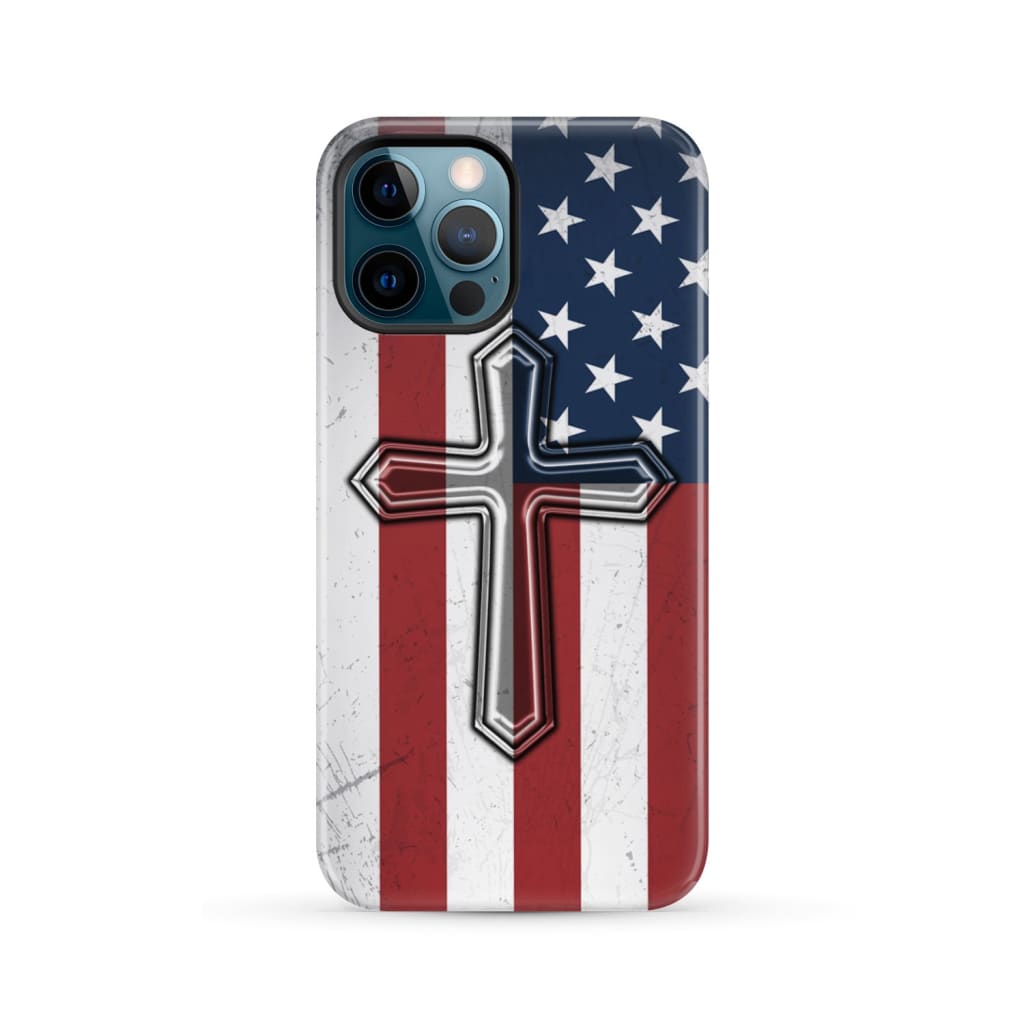 American Flag Cross Phone Case