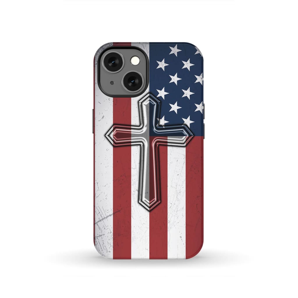 American Flag Cross Phone Case