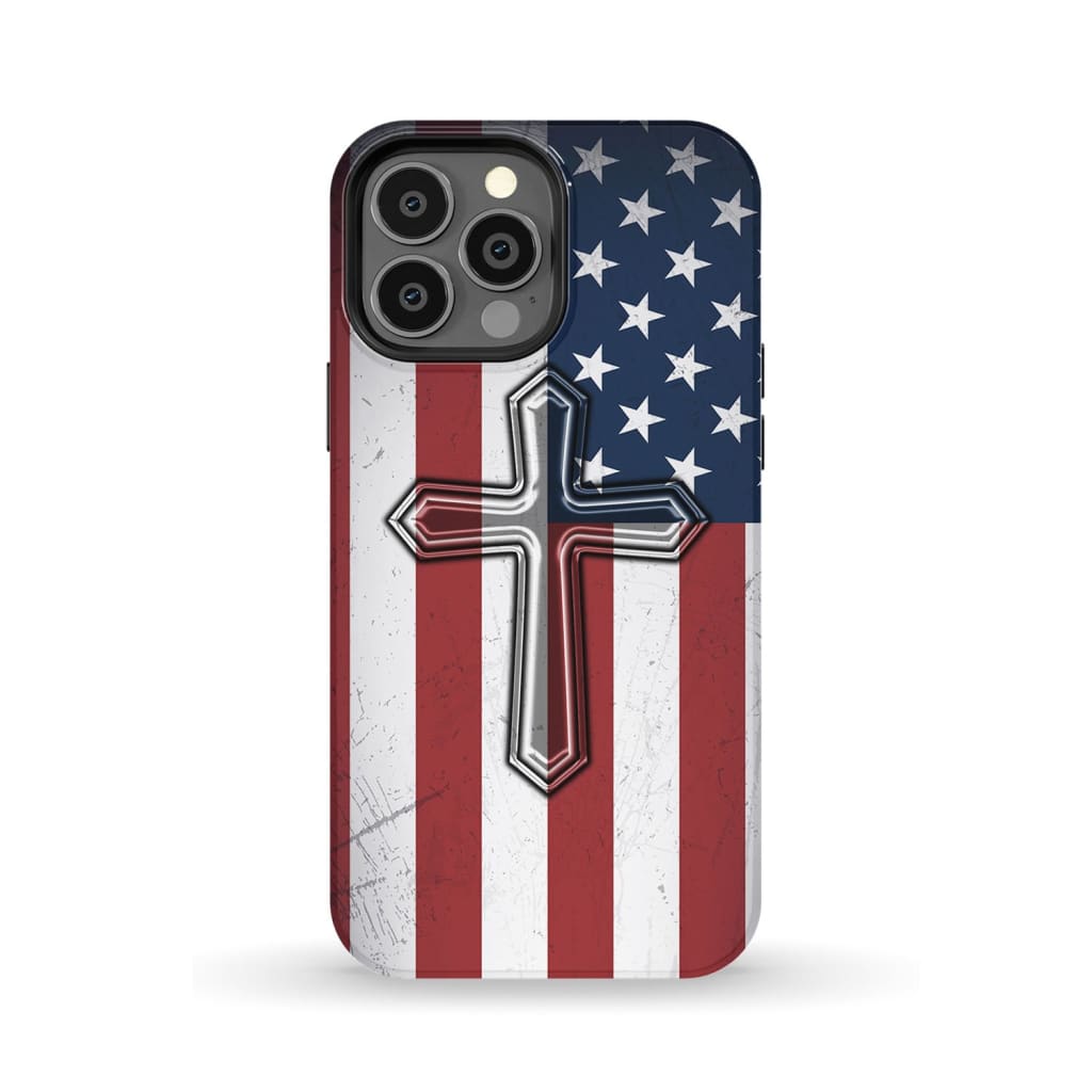 American Flag Cross Phone Case