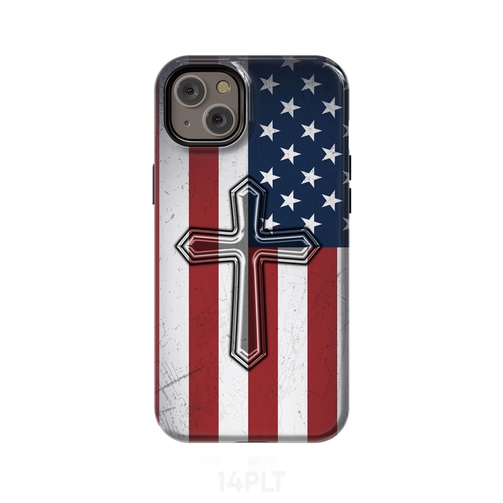 American Flag Cross Phone Case