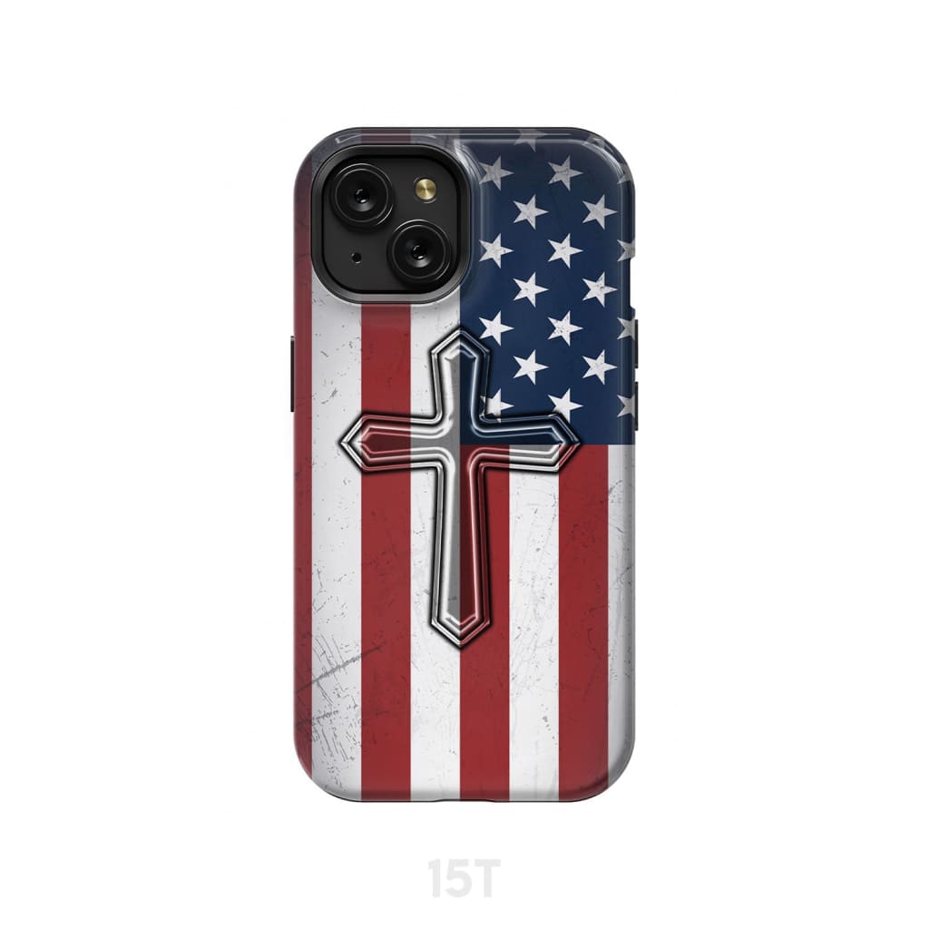 American Flag Cross Phone Case