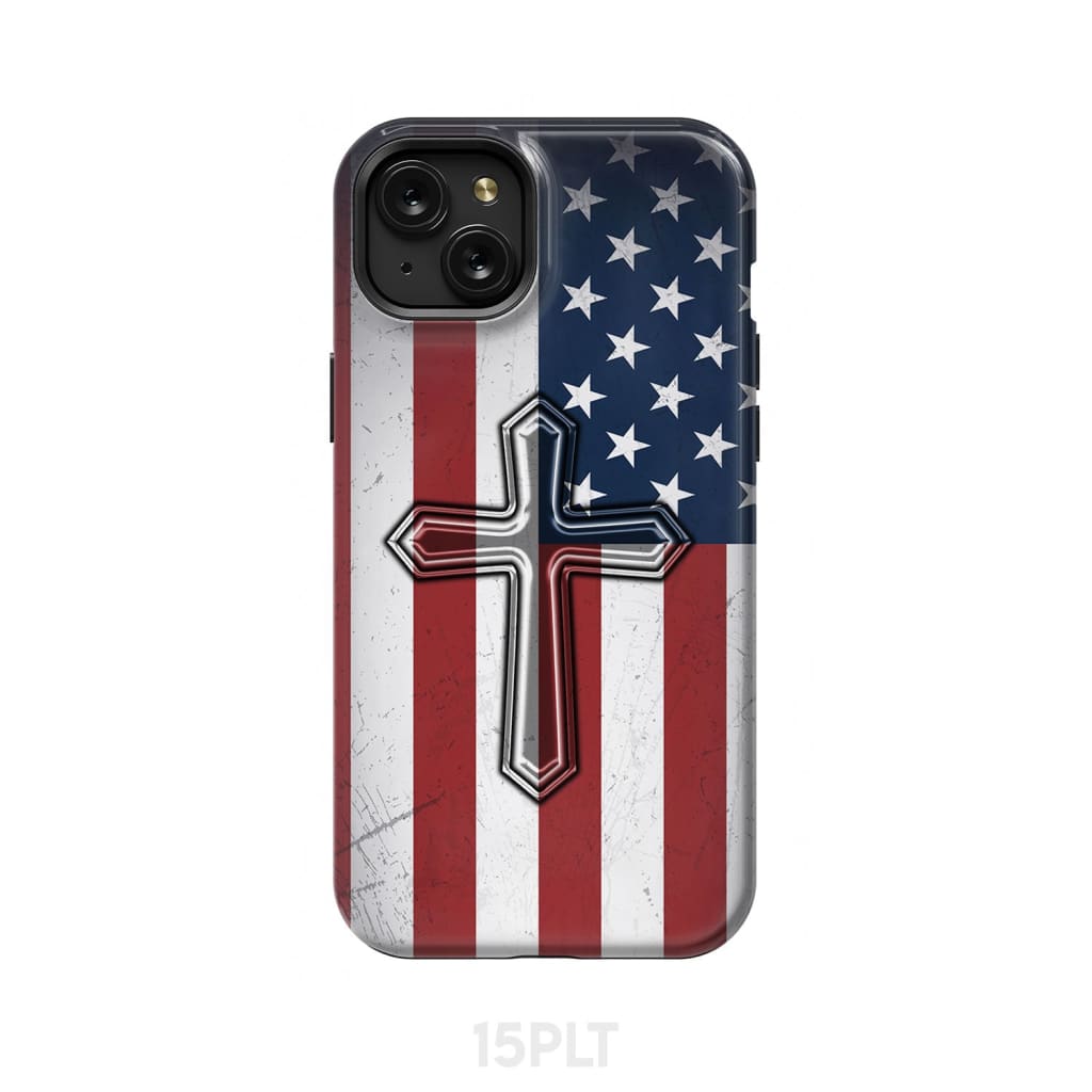 American Flag Cross Phone Case