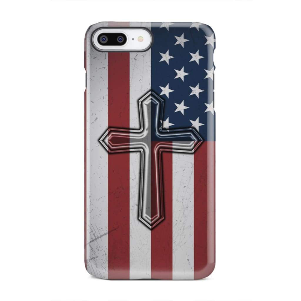 American Flag Cross Phone Case