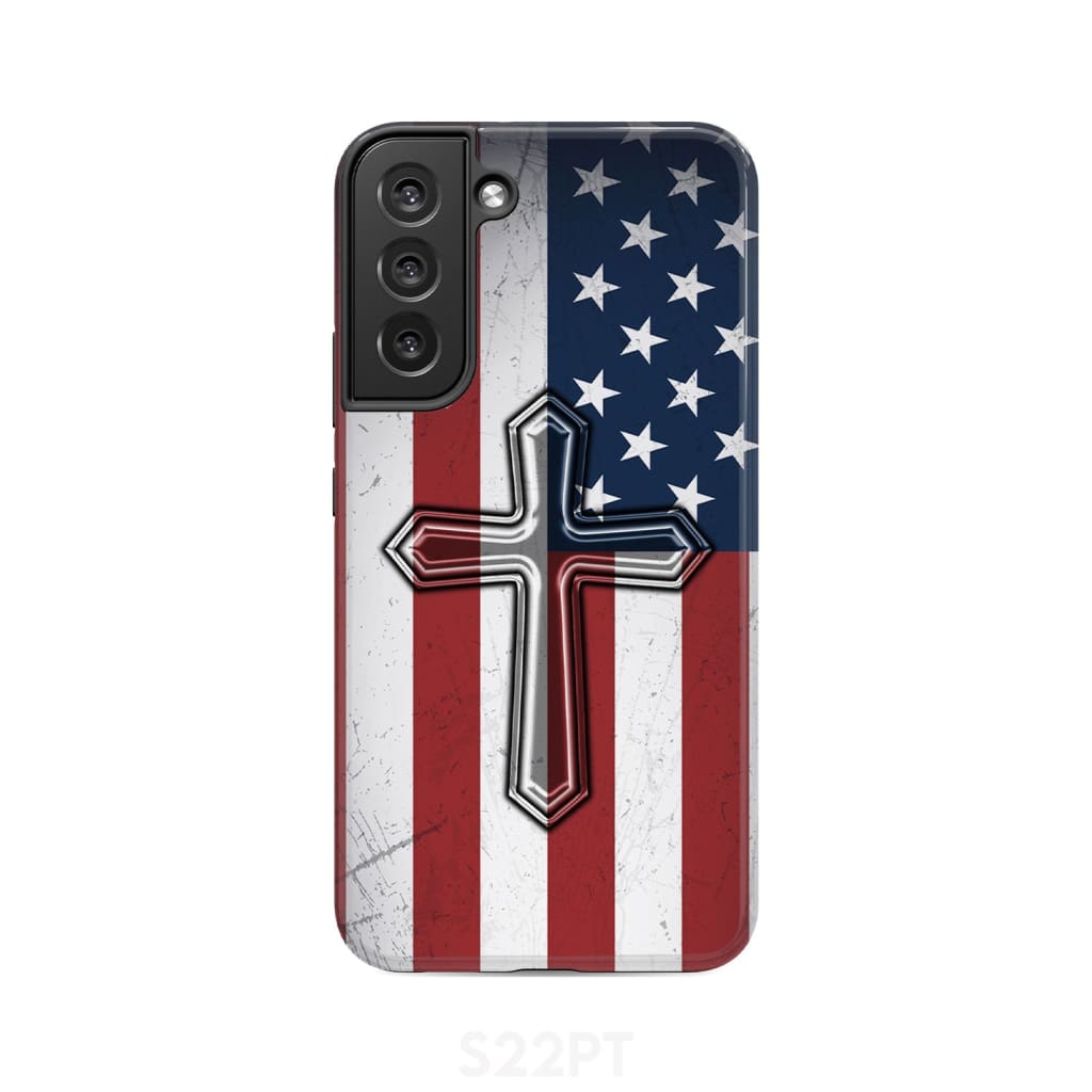 American Flag Cross Phone Case