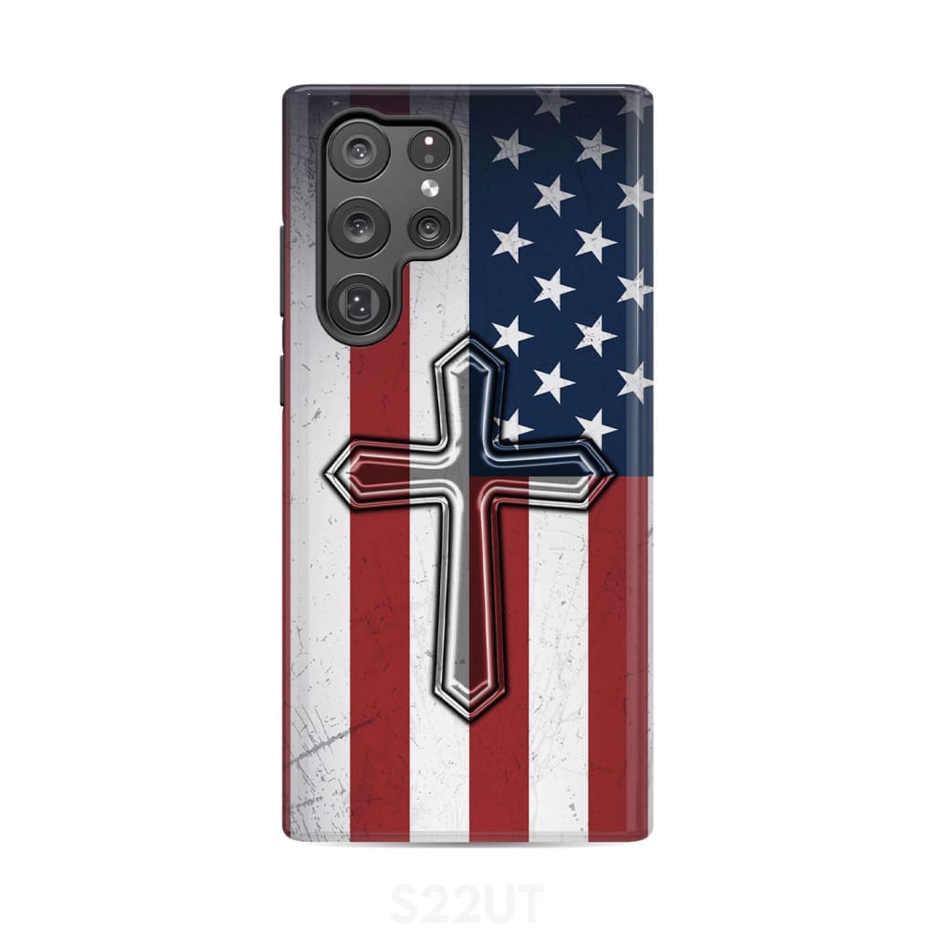 American Flag Cross Phone Case