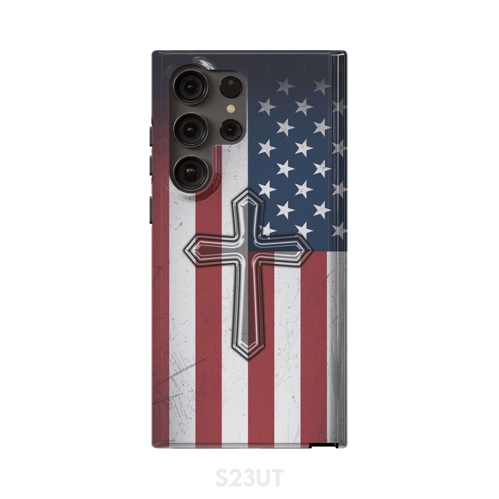 American Flag Cross Phone Case