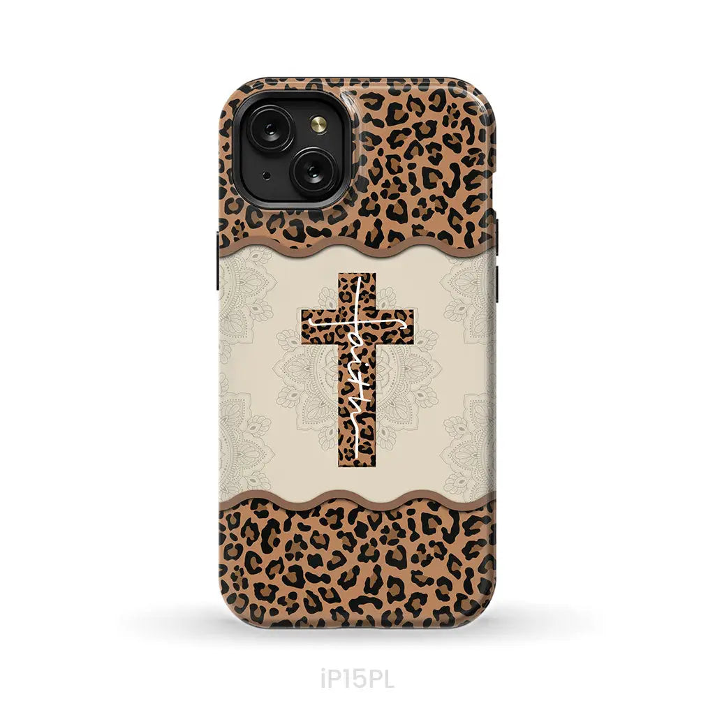 Faith Cross Leopard Christian Phone Case - Faith Phone Cases