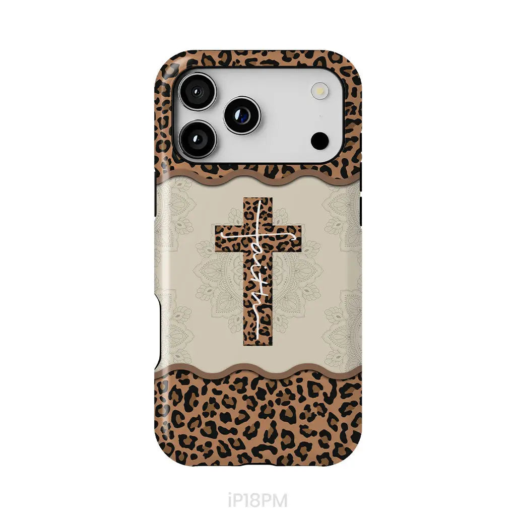 Faith Cross Leopard Christian Phone Case - Faith Phone Cases