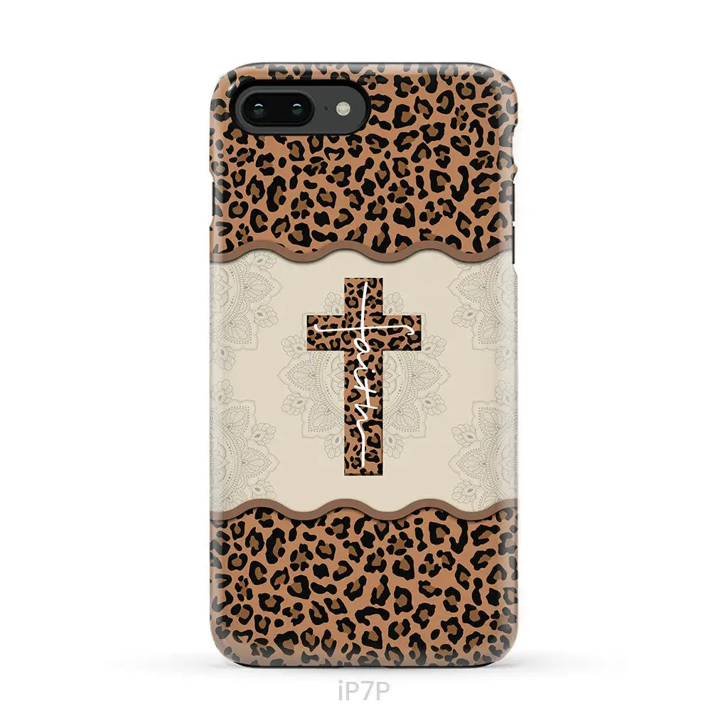 Faith Cross Leopard Christian Phone Case - Faith Phone Cases