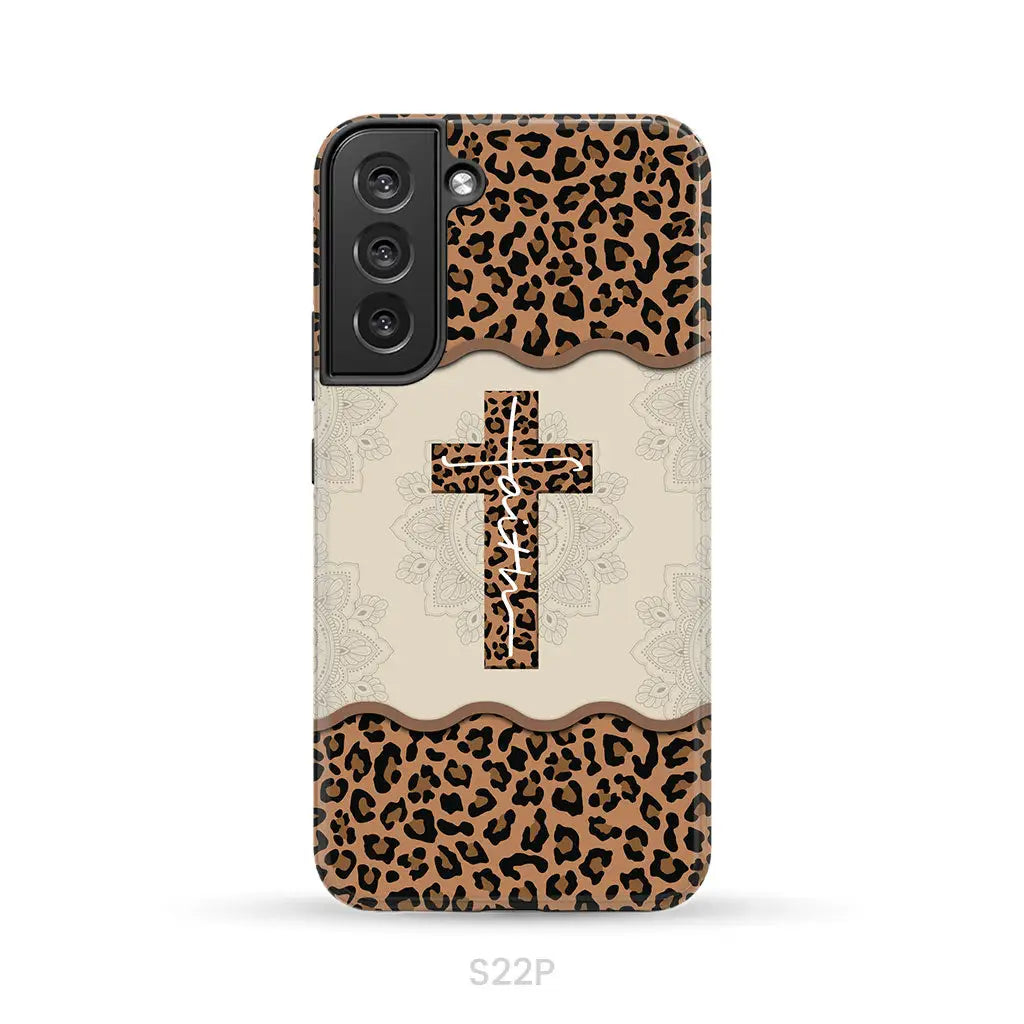 Faith Cross Leopard Christian Phone Case - Faith Phone Cases