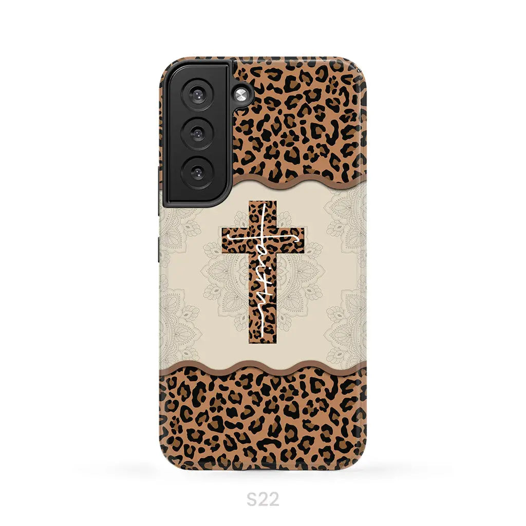 Faith Cross Leopard Christian Phone Case - Faith Phone Cases