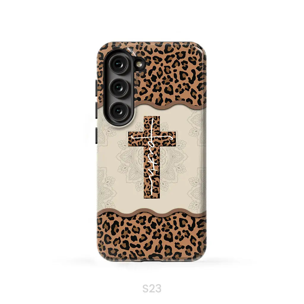 Faith Cross Leopard Christian Phone Case - Faith Phone Cases