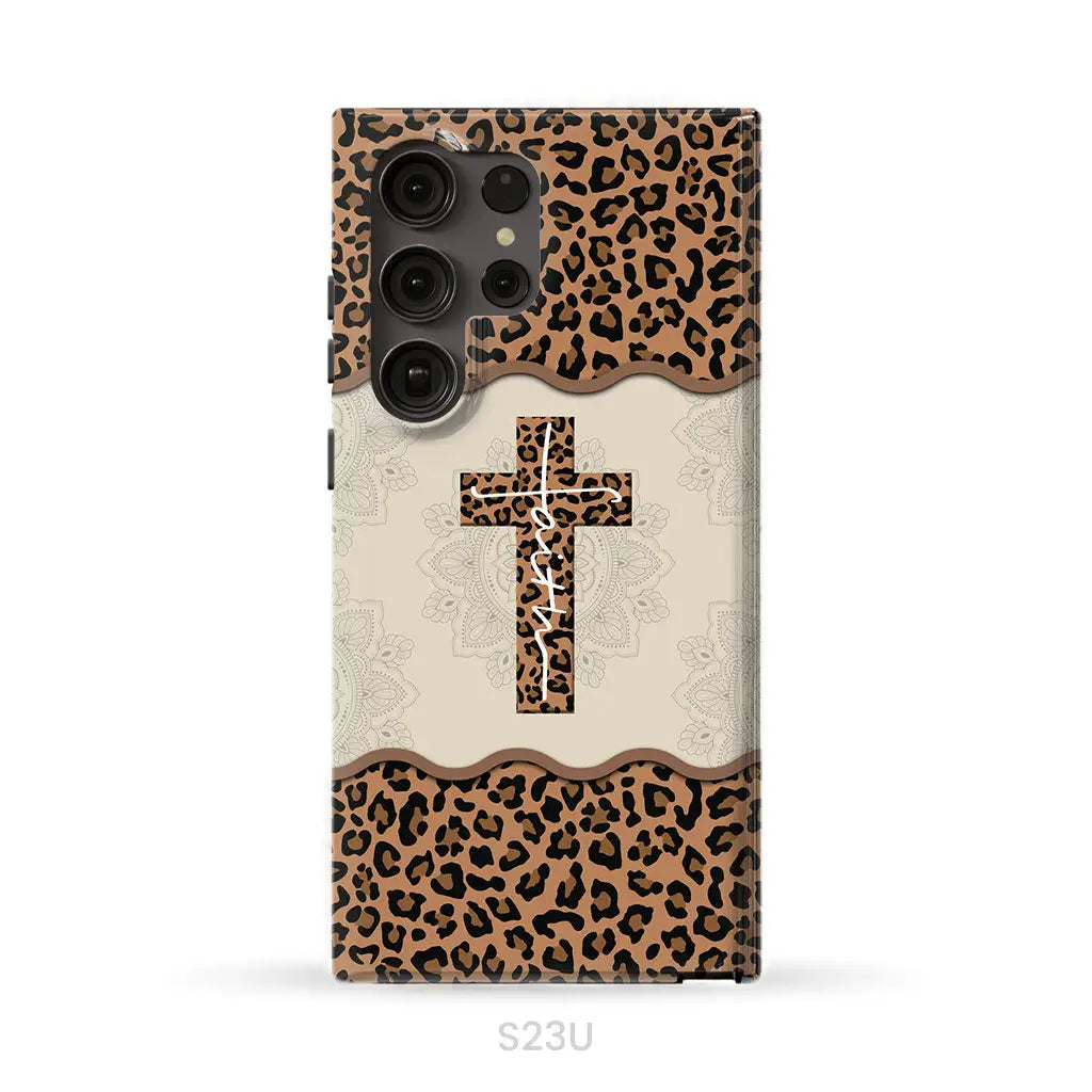 Faith Cross Leopard Christian Phone Case - Faith Phone Cases