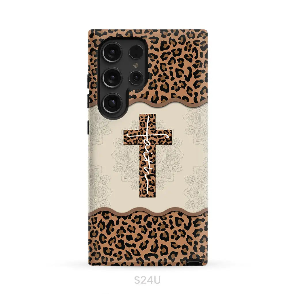 Faith Cross Leopard Christian Phone Case - Faith Phone Cases