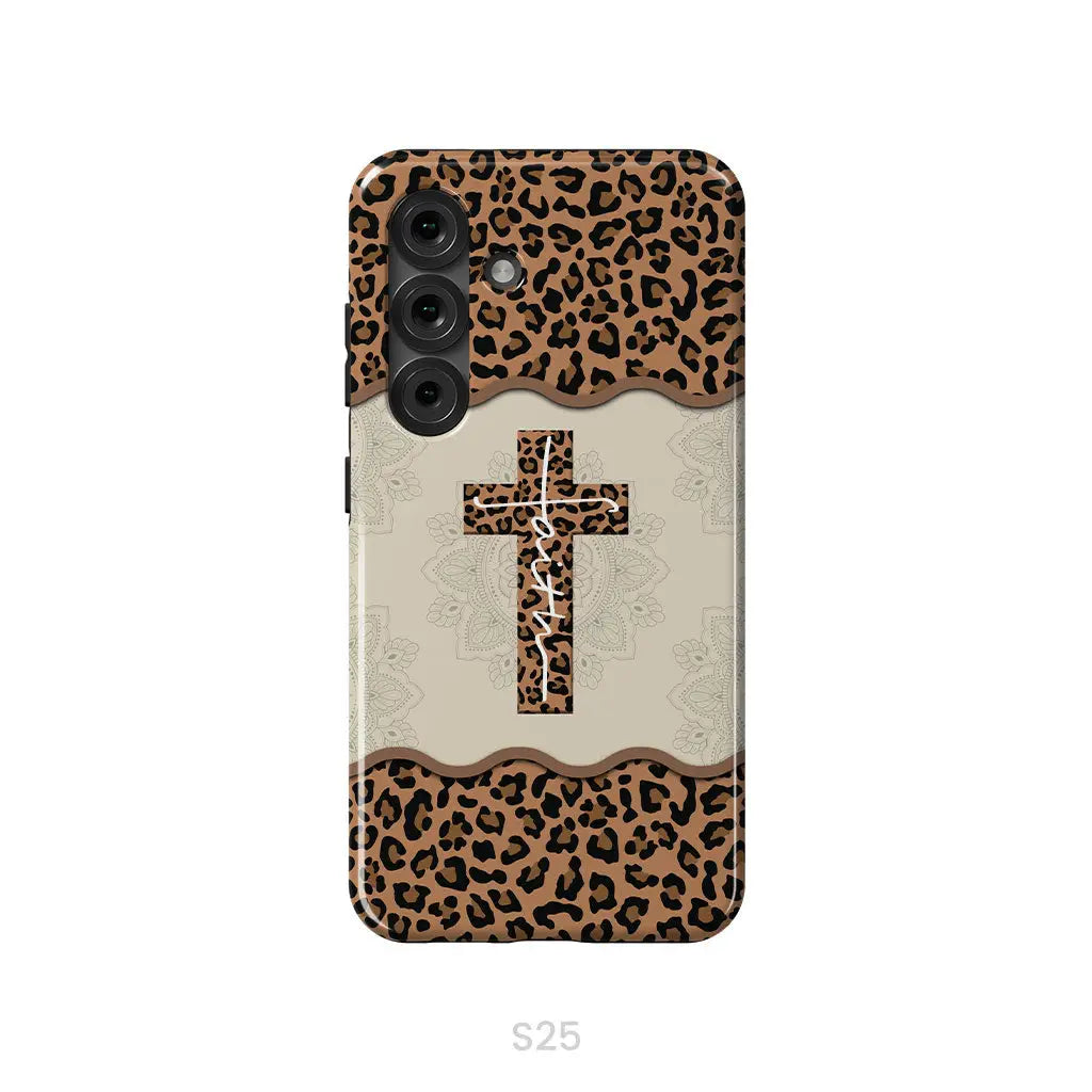 Faith Cross Leopard Christian Phone Case - Faith Phone Cases