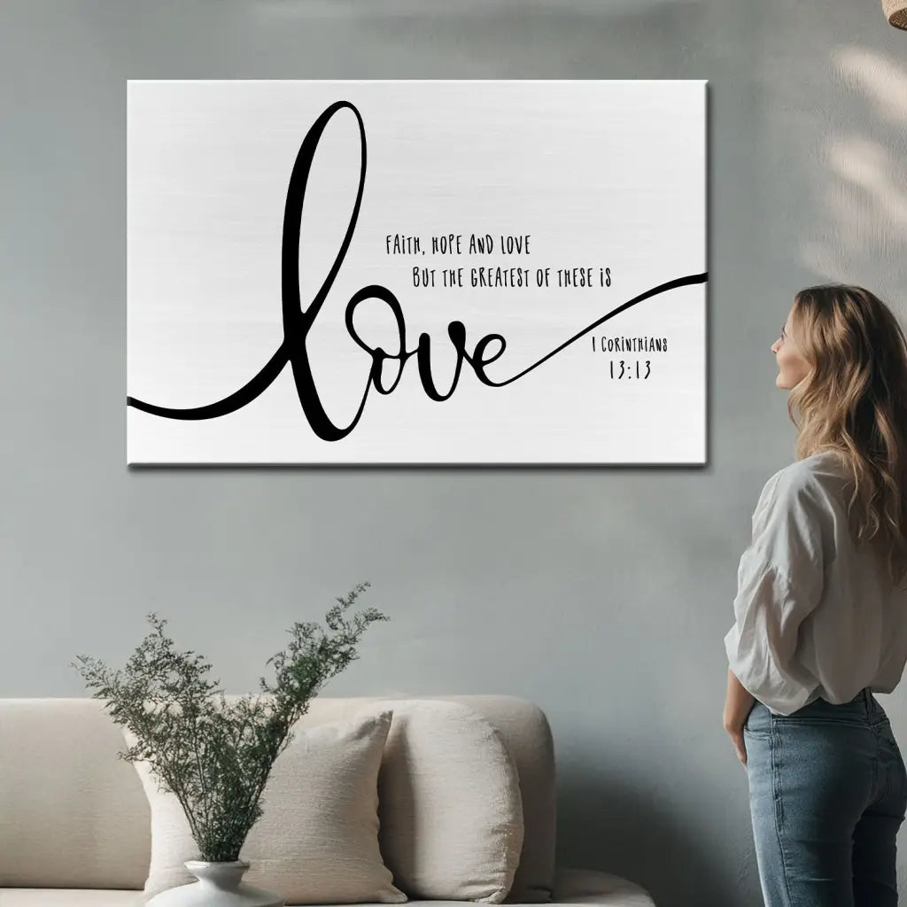Faith Hope And Love Wall Art Canvas