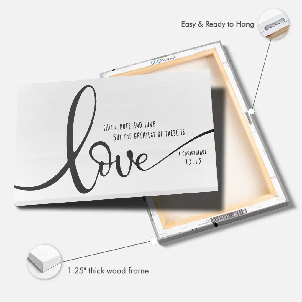 Faith Hope And Love Wall Art Canvas