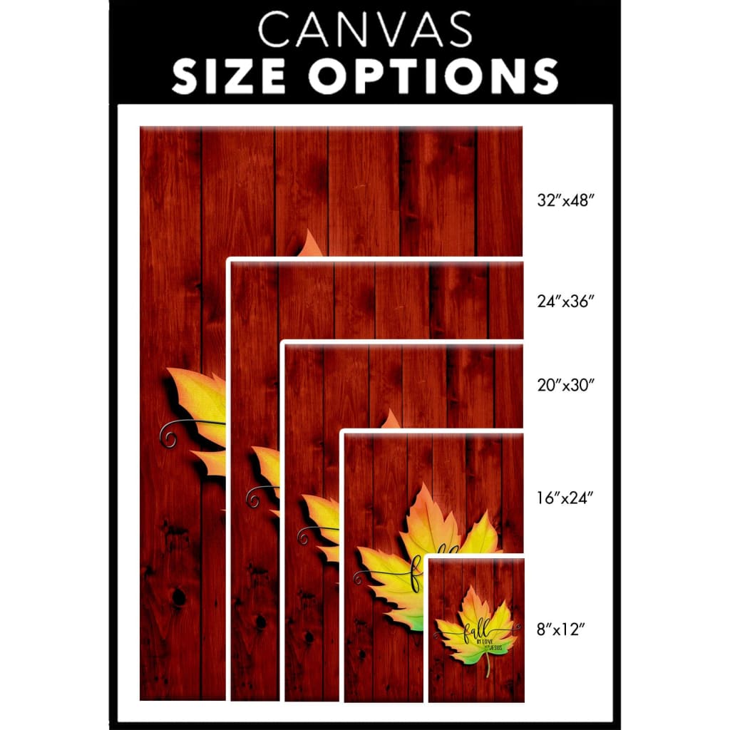 Fall in Love With Jesus Wall Art Canvas Print