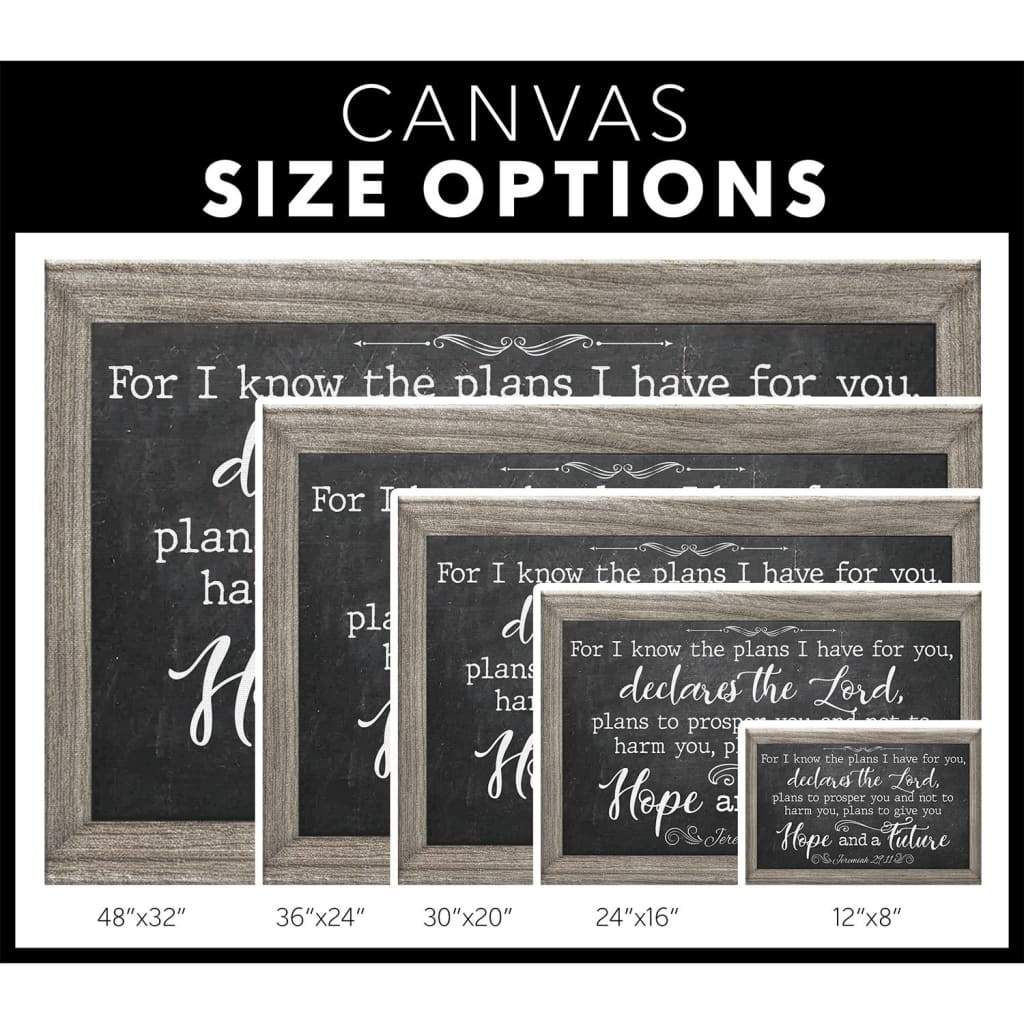 For I Know The Plans I Have For You Jeremiah 29:11 Bible Verse Wall Art Canvas