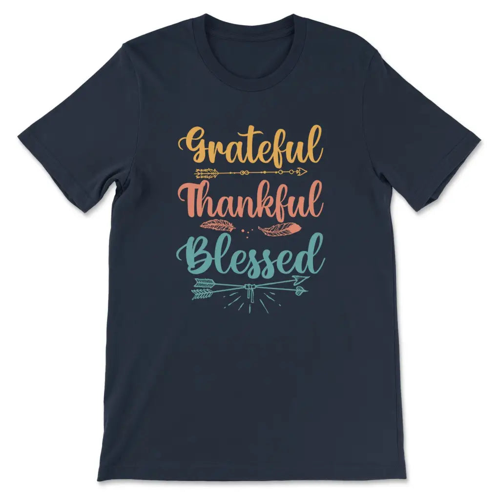 Inspirational 'Grateful Thankful Blessed' T-shirt