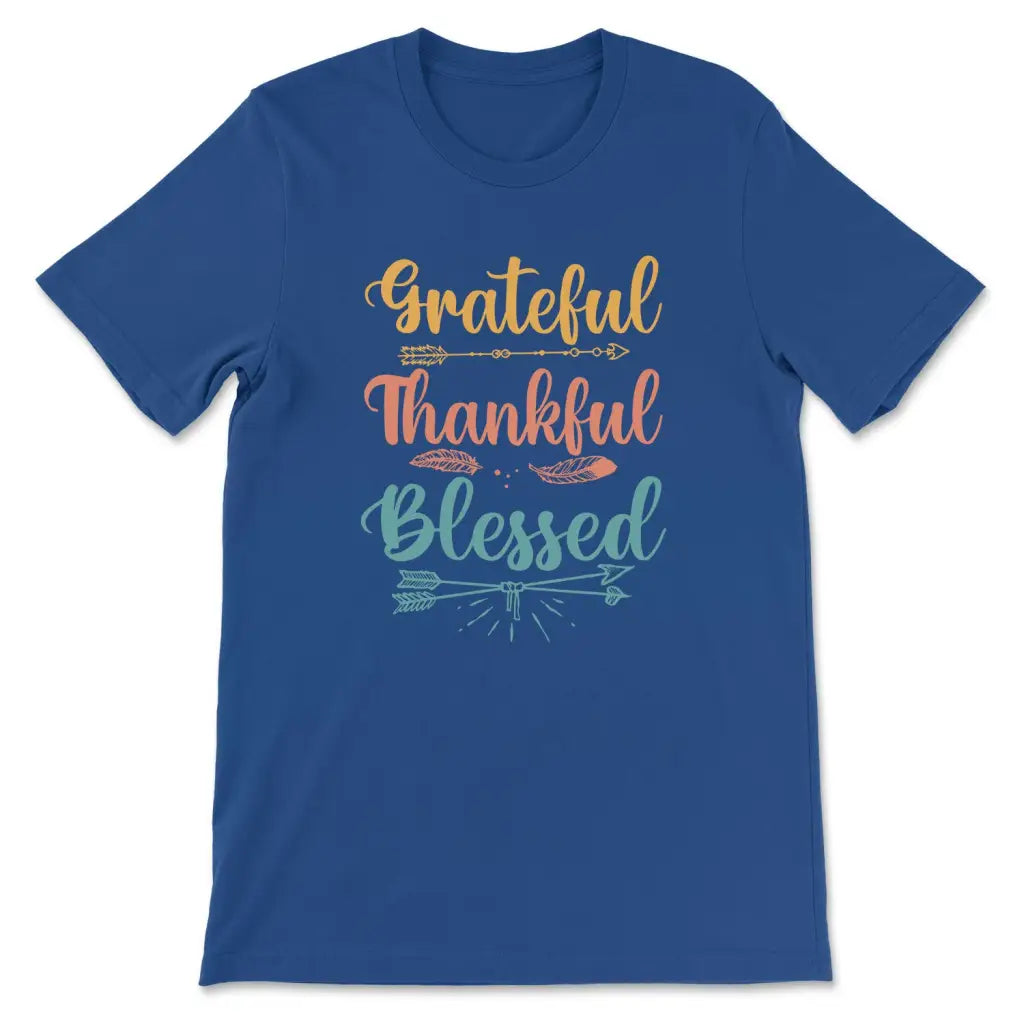 Inspirational 'Grateful Thankful Blessed' T-shirt