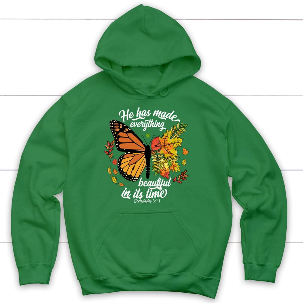 He Has Made Everything Beautiful In Its Time, Autumn Leaves Butterfly, Hoodie