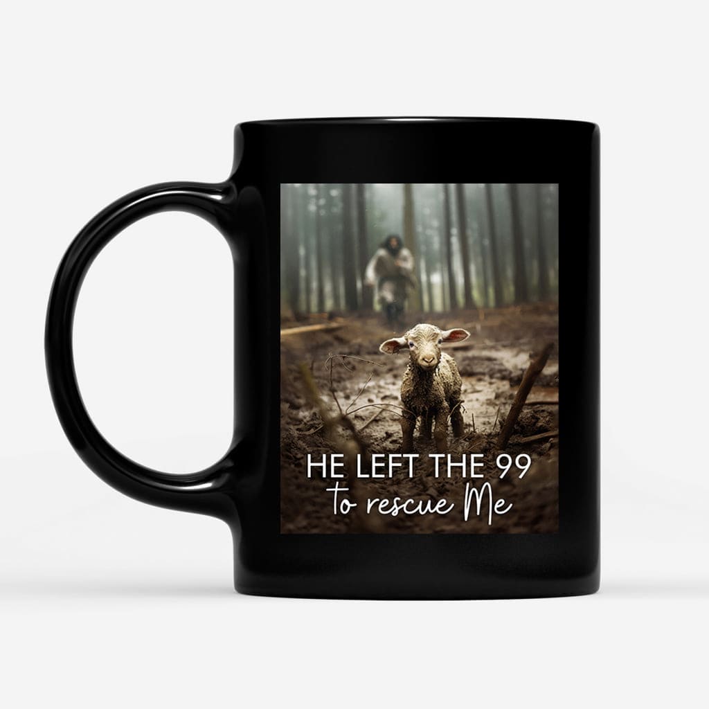 He Left the 99 to Rescue Me, Jesus and Lost Sheep, Coffee Mug