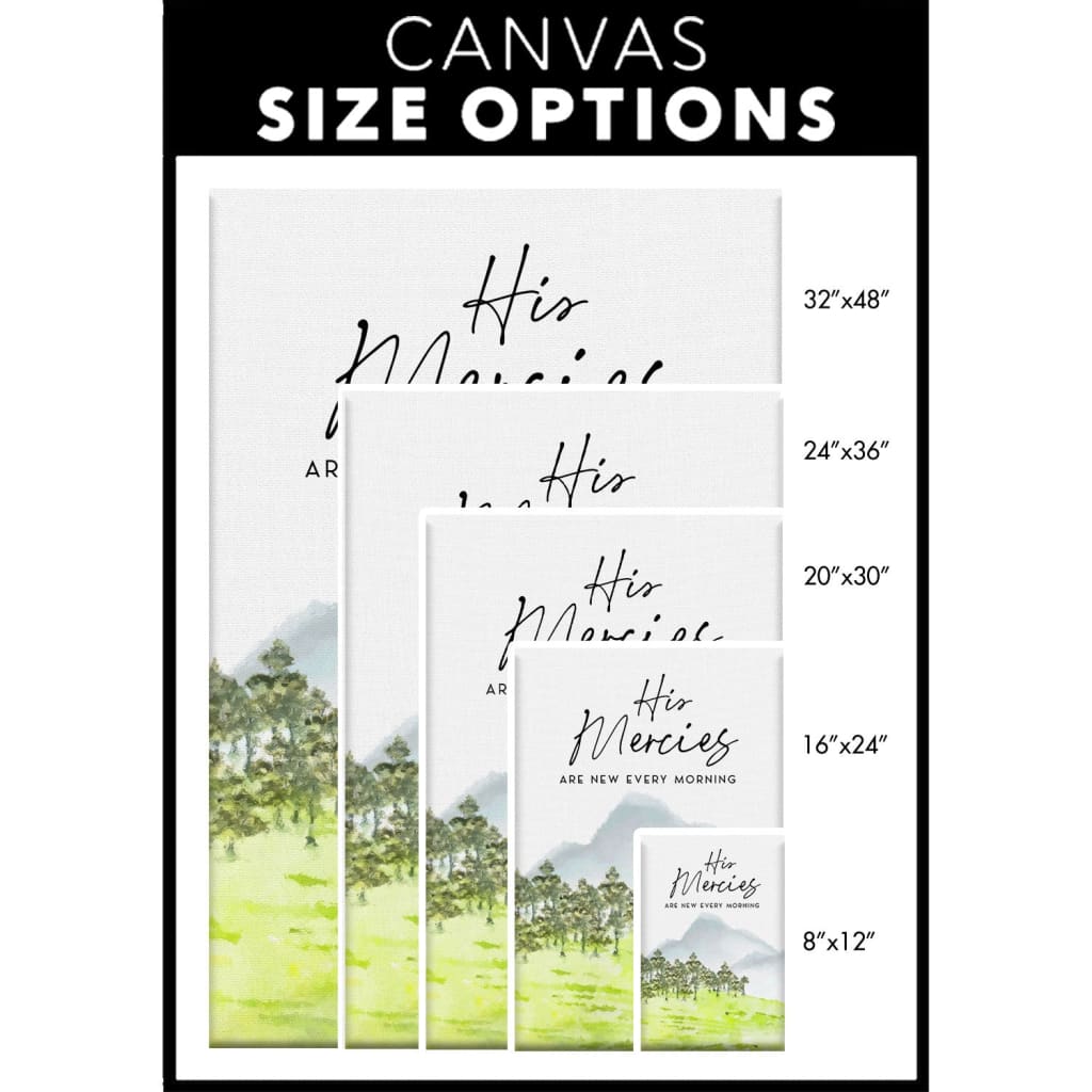 His Mercies Are New Every Morning Great Is Thy Faithfulness 2 Panel Wall Art Canvas