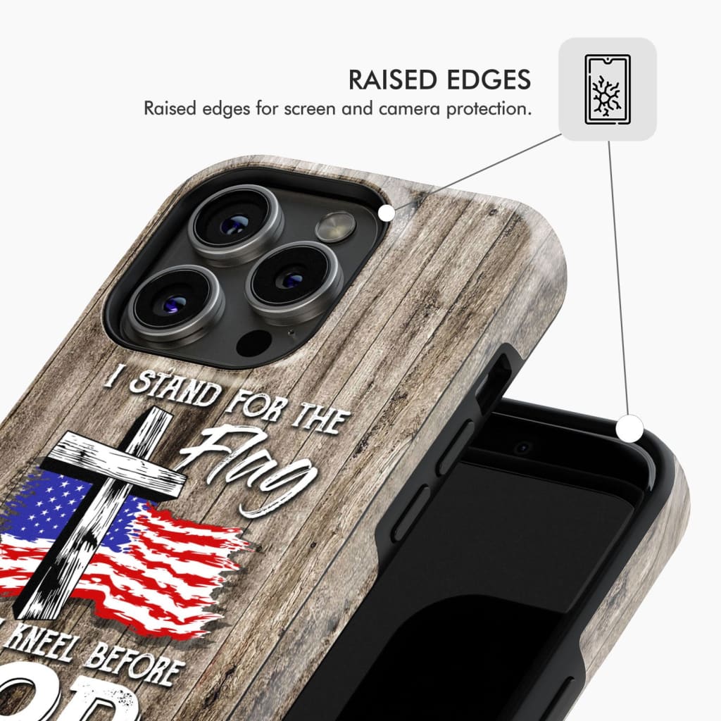 I Stand For The Flag And I Kneel Before God Phone Case
