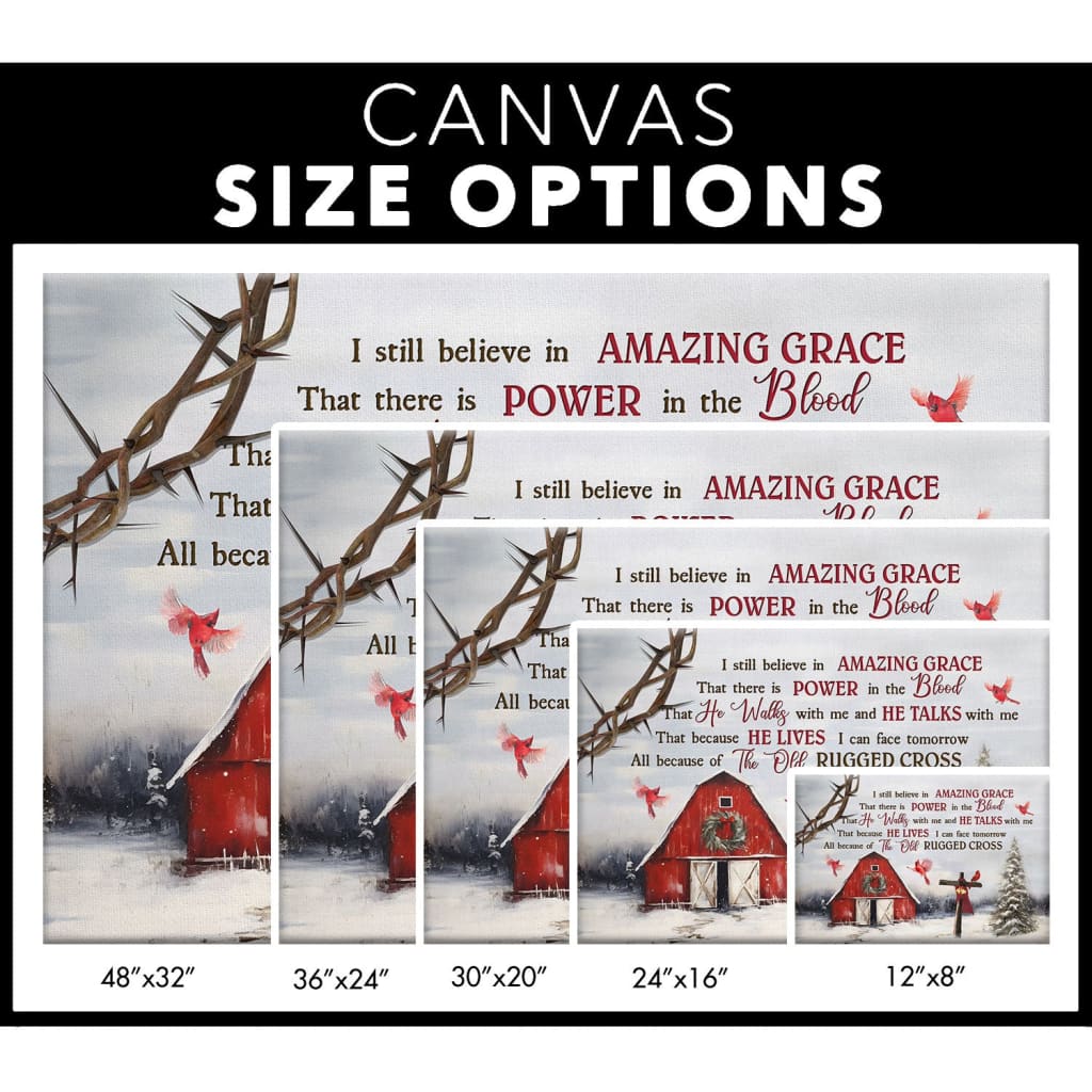 I Still Believe In Amazing Grace Christmas Wall Art Canvas