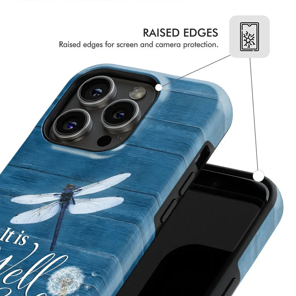 It Is Well With My Soul, Dragonfly, Christian Phone Case