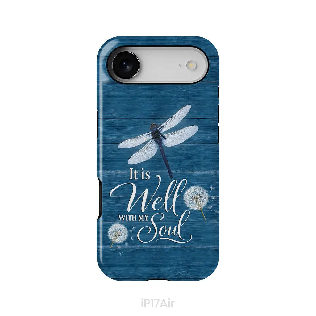 It Is Well With My Soul, Dragonfly, Christian Phone Case