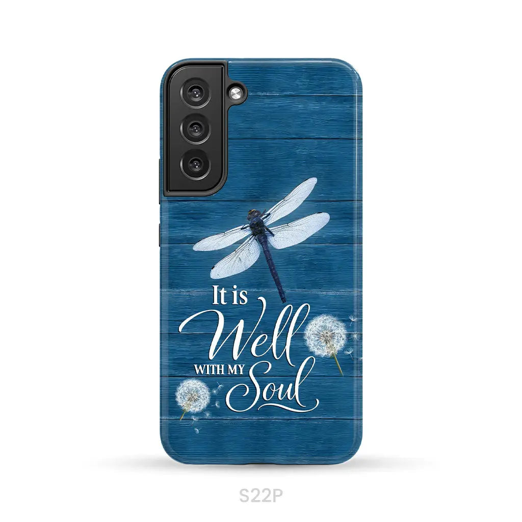 It Is Well With My Soul, Dragonfly, Christian Phone Case