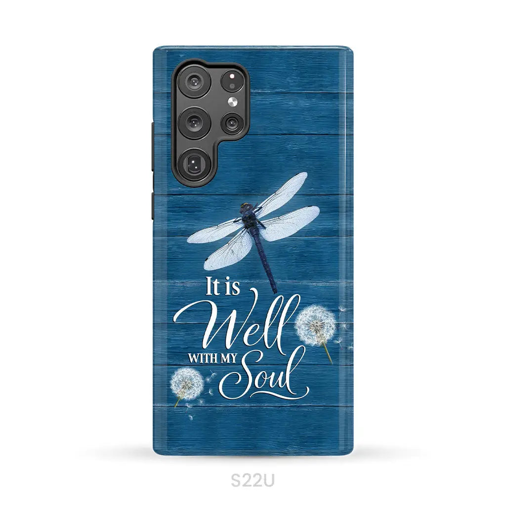 It Is Well With My Soul, Dragonfly, Christian Phone Case