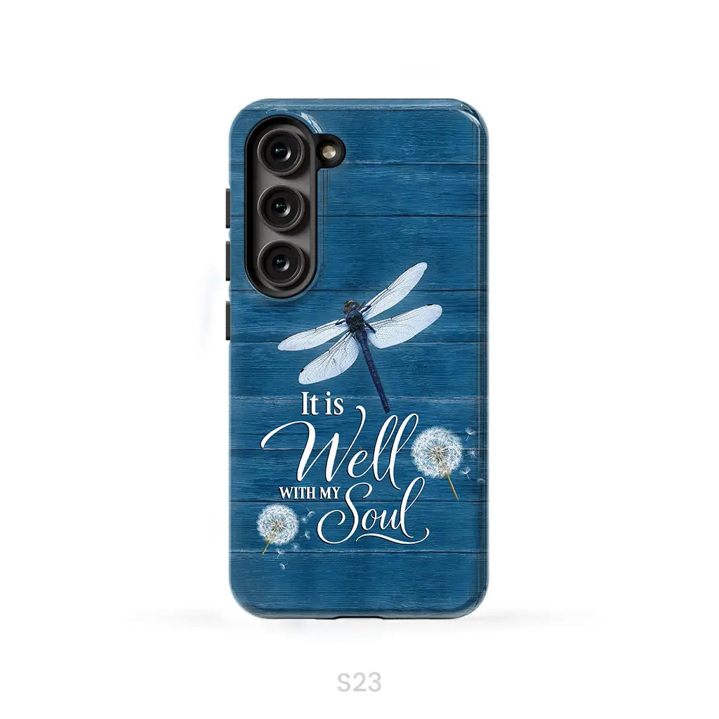 It Is Well With My Soul, Dragonfly, Christian Phone Case