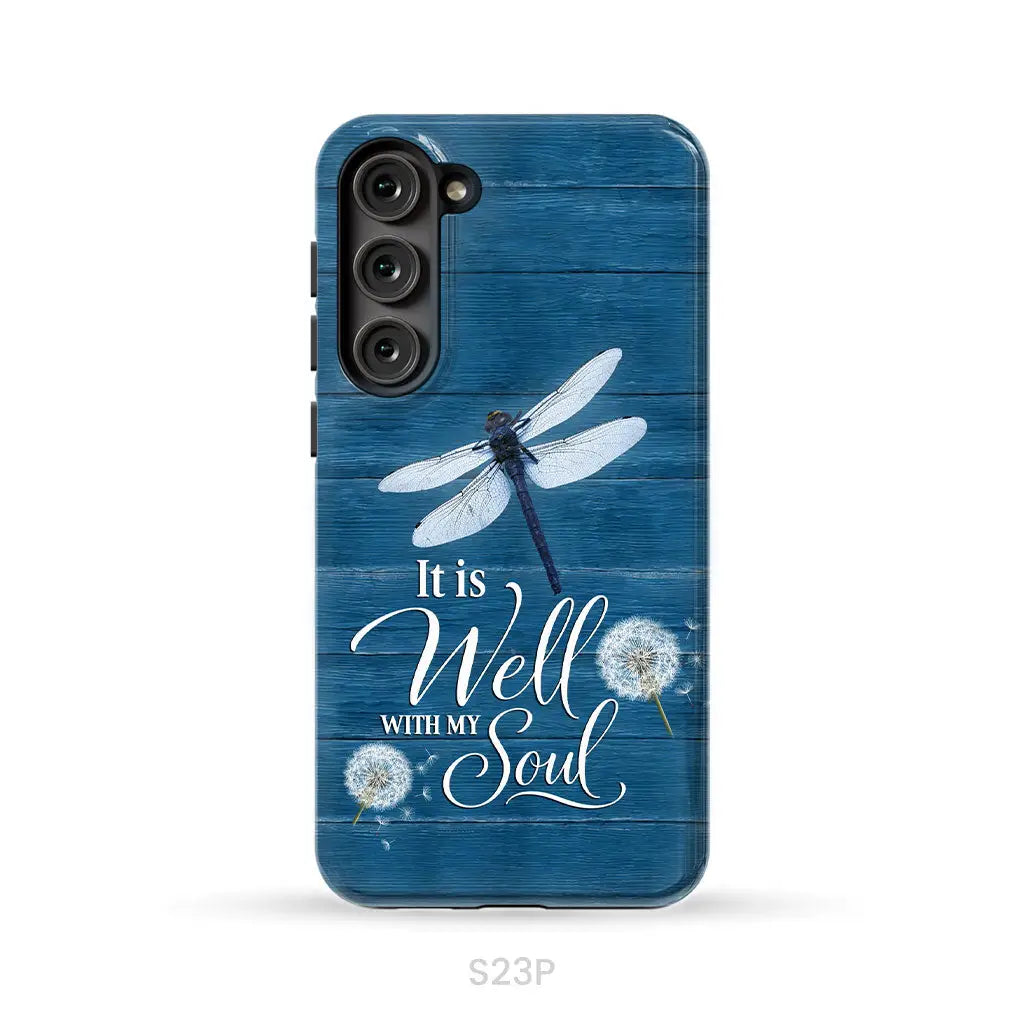It Is Well With My Soul, Dragonfly, Christian Phone Case