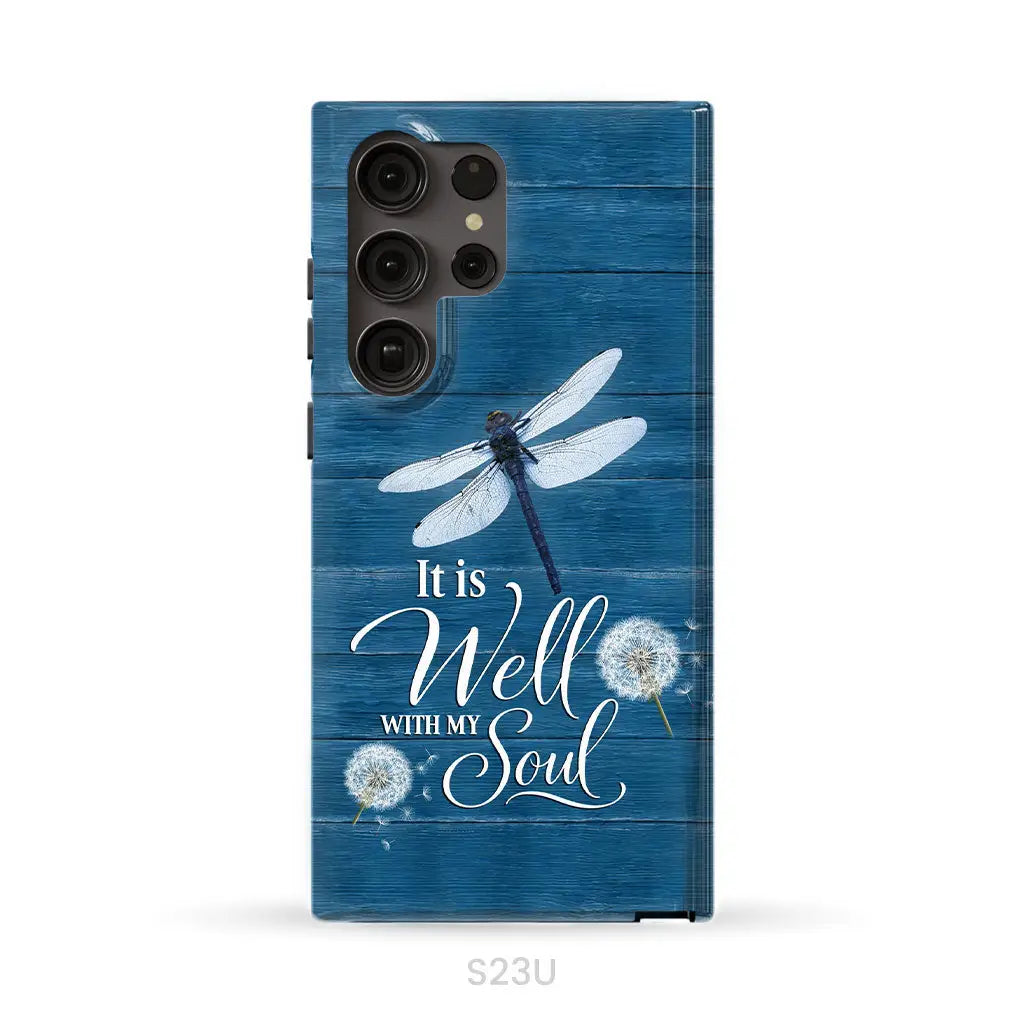 It Is Well With My Soul, Dragonfly, Christian Phone Case