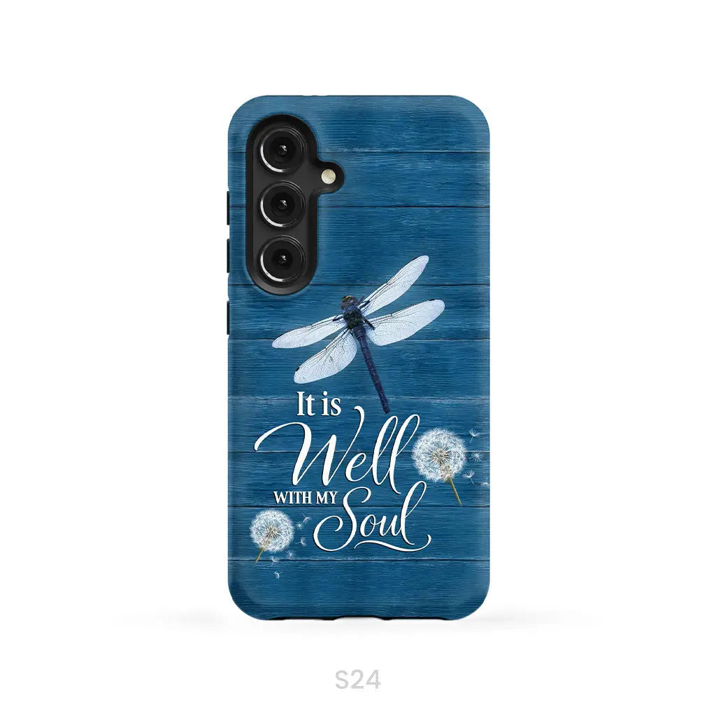 It Is Well With My Soul, Dragonfly, Christian Phone Case